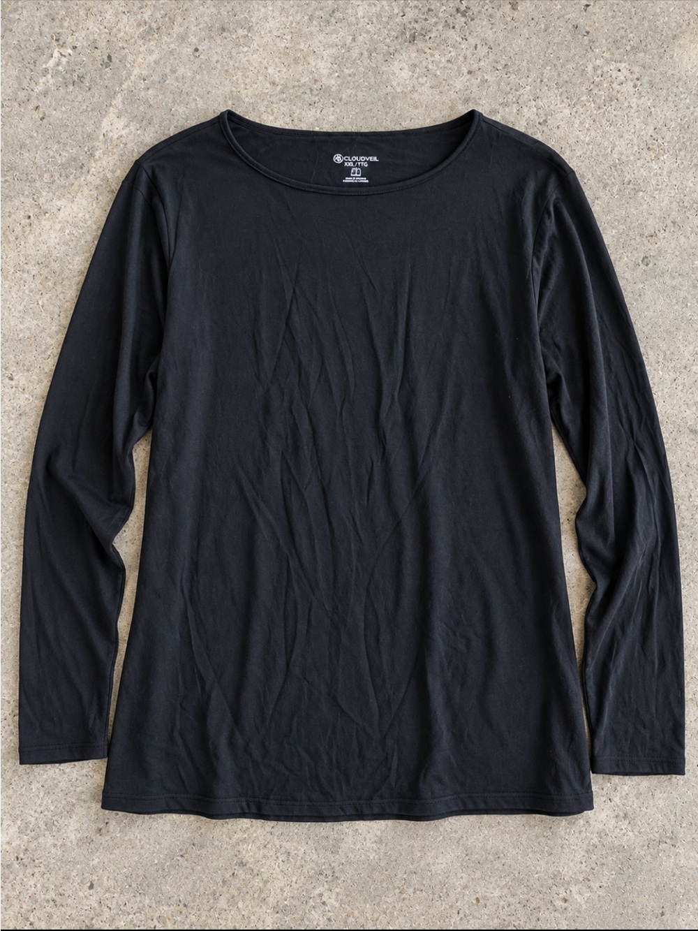 Cloudveil Merino Wool Blend Long Sleeve Base Layer Shirt Woman XXL Black Canada